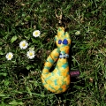 sleutelhanger gele poes