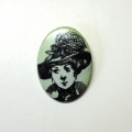 Broche dame groen