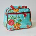 Handtas mint met bloemen