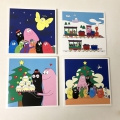 4 Barbapapa kerstkaarten